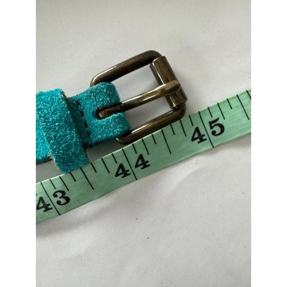 VTG GAP Women's XL  Turquoise Blue Leather Ribbon Belt Fairy Y2K Festival